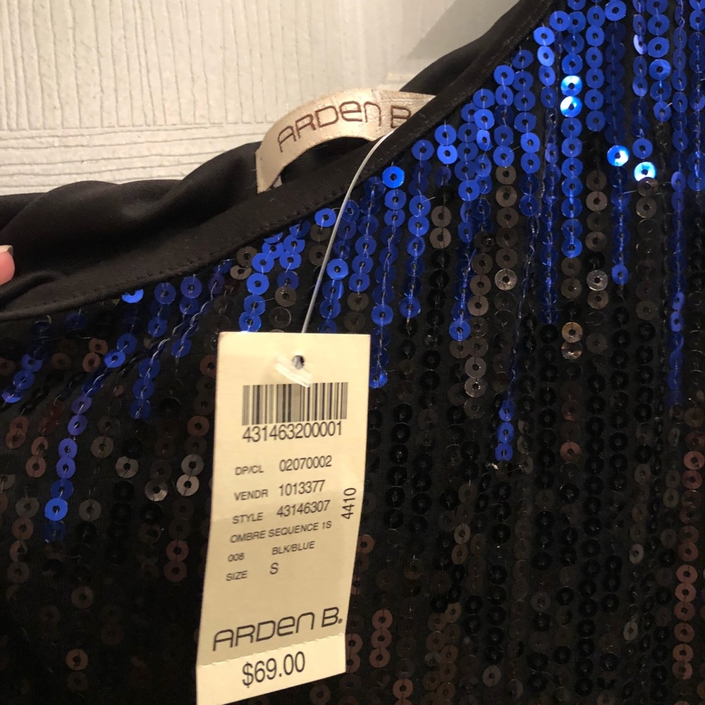 Black and blue sequin Arden B minidress New Years - Picture 3 of 3